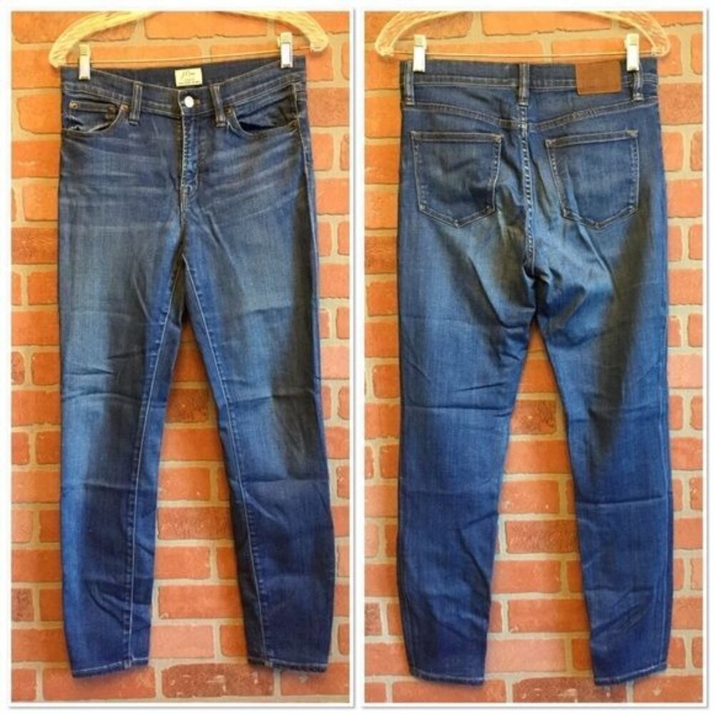 J Crew Lookout High Rise Skinny Jeans Womens Blue Size 27